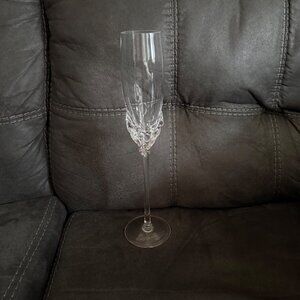 Tamaian Crystal Champagne Flute With Intricate Stem Design Elegant Glassware For